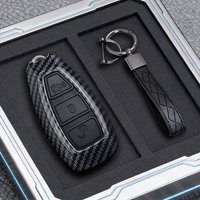 Carbon Car Key Case Cover For Ford Kuga Focus 3 4 ST Fiesta Mondeo MK3 MK4 Puma Fusion Ecosport Escape Accessories