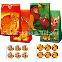 New 12pcs Set Anime Peripheral The Lion King Simba Figures Candy Gift Bag Birthday Party Popcorn Festival Paper Bag Decoration