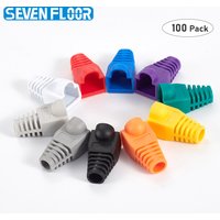100PCS RJ45 CAT6 CAT5 CAT5E Ethernet Network Cable Strain Relief Boots Cable Connector Plug Cover Mixed Color