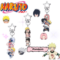 Naruto Kakashi Hatake Sasuke Uchiha Creative High-Quality Decorative Keychain Student Backpack Charm, Anime Convention Accessory