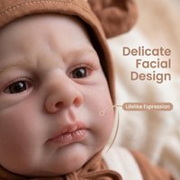 NPK 48CM Reborn Kobi Very Lifelike Soft Touch Baby 3D Painted Skin with Visible Veins Hand-painted Hair Doll