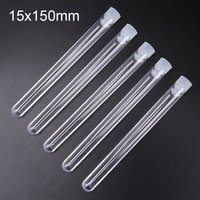 10PCS Powder Craft Plastic Bottle Translucent Pill Liquid Capsule Storage Test Tubes 15x150mm with Cap Vials Sample Container