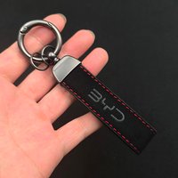 New Men Women Suede Leather Luxury Keyring BYD Keychain For BYD Seal F3 Atto 3 Tang Qin Han Song Plus Car Keychain Accessories