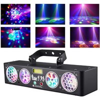6IN1 Disco Party Light 30W Stage Effect Light Mini LED Beam Strobe DMX512 Remote Control For Club Wedding KTV Bar Home