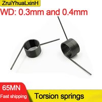 10Pcs/Lot Wire Diameter 0.3mm, 0.4mm Torsional Spring, Outside Diameter: 1.5-6mm, Degree 60/90/120/180, Torsion Contacts V-Type