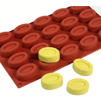 20-Hole Oval Silicone Mold Non-Stick Easy Release for Soap Candle Polymer Clay And More - Durable Mold for Crafting