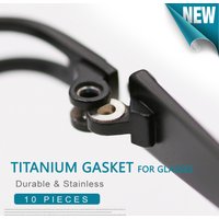 10Pcs TITANIUM GASKETS With Screws/Screwdriver/Tweezers For Glasses Sunglasses