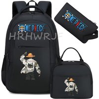 One Piece Backpack Monkey D Luffy Travel Nylon Mochila Feminina Bagpack Bolsas School Bags for teenager Laptop School Bags 3pcs