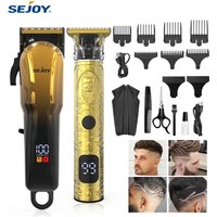 Sejoy Rechargeable Hair Clippers Kit for Men,Professional Clippers and Trimmers Set,Cordless Hair Beard Trimmer,Barber Clippers
