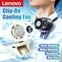 Lenovo Rapid Cooling Clip Fan 199 Speeds Portable Bladeless Low Noise Semiconductor USB Rechargeable Mini Fan for Office Car