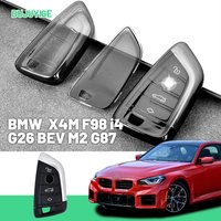 Clear TPU Car Key Case For BMW X4M F98 I4 G26 BEV M2 G87 Key Fob Cover Protector Shell Auto Accessories