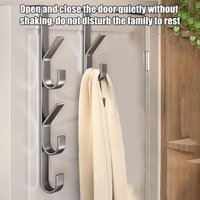 5/7hooks Door Hanger Clothes Hanging Carbon Steel Sturdy Over The Door Hooks Versatile Clothes Hanger Home Storage Organization