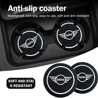 2pcs Car Interior Water Cup Holder Anti Slip Pads Coasters For Mini Cooper R50 R52 R53 R55 R56 R60 R61 F54 F55 F56 F60 Clubman