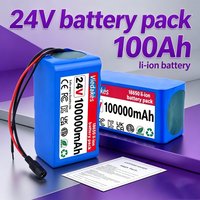 24V Battery 100Ah 7S3P Li-ion Battery Pack Rechargeable Replacement Battery for Electric Wheelchair Mobility Scooter Toy Car