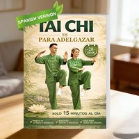 Spanish Version Tai Chi for Seniors 60+, 28-Day 15 Mins Daily Program, Spiral Bound Beginner Friendly Guide Book