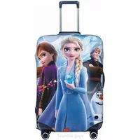 Durable Elastic Suitcase Sleeve F-Frozens Print For 18-32 Inch Luggage Washable Dustproof Anti-Scratch For Air & Road Trips