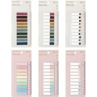 10 Color Assorted Index Strips with Ruler, Clear Self-Adhesive Page Tabs, Aesthetic Sticky Notes for Reading & Study Supplies