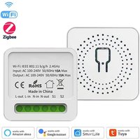 Tuya Zigbee Mini Smart Switches 16A With Two-Way Control Wireless Light Switch Smart Life Automation Work With Alexa Google Home