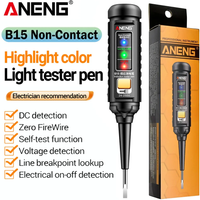 Induction Tester Pen ANENG B15 Highlight Color Light Professional AC Voltage Detection Electrician Screwdriver Testing Tools