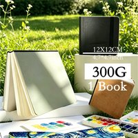 30PCS Portable Drawing Sketchbook 300G Thick Black and White Khaki Cardboard Mini Graphite Art Book for Watercolor Painting