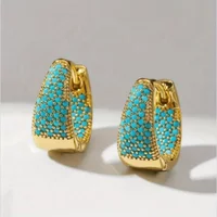 Chunky Earrings Artificial Turquoise Earrings Wedding Bridal Bridesmaids Fashion Valentine's Day Jewelry for Women Lover Mother