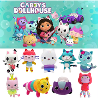 2026 New Gabbys doll house Plush Toy Mercat Cartoon Stuffed Animals Smiling Cat Car Cat Hug Gaby Girl Birthday Gift