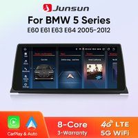 Junsun 10,33 Zoll 4G Wireless Apple CarPlay Android Auto Autoradio für BMW 5er Serie E60 E61 E63 E64 2005-2012 CCC/CIC System