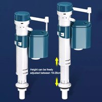 Adjustable Toilet Cistern Fill Valve Silent Dual Flush Toilet Float Valve Replacement Bottom Siphon Water Tank Inlet Valve