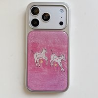 Pink Pony Hand-Drawn Design Sweet Nostalgic Aesthetic Chic Phone Case for iPhone 17 16 15 14 11 12 13 Pro Max Plus Back Cover