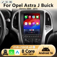 Android 16 dla Opel Astra J Buick Verano 2009 2010 2011 2012-2015 - jednostka multimedialna z GPS, nawigacją i odtwarzaczem wideo, bez 2 Din.
