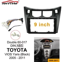 9 Inch Car Fascia For TOYOTA YARIS 2005-2011 Double Din Car Radio Dvd Fascias Frame Audio Fitting Adaptor Facia Panel Dashboard