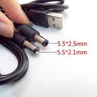 0.8m USB 2.0 Type A Male to DC Plug Power Cable for Small Electronics, 5.5*2.1mm/5.5*2.5mm Jack, USB Extension Power Connector