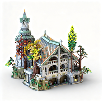 9012pcs MOC Rivendell Tower Hall Hobbit Lord Rings Model Building Blocks Architecture Christmas Gifts Education Toy Brick DIY
