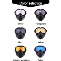 AliExpress NONE 1Pcs Integrated Detachable Riding Face Mask - Windproof, Sandproof, Large Vision & Breathable for Euro-American Riders