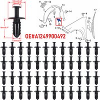 50x Car Fender Bumper Fastener Wheel Arch Lining Mudguard Trim Clips Fixed Clamp Grille Rivet For Mercedes-Benz C Class BMW Opel