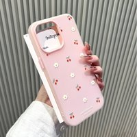 Case For RENO 15F 14F 13F 11 12 13 PRO 11F 12F 8 7 10 Pro Flowers Cherry Pattern Candy Color Matte Soft Cover