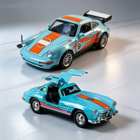 Retro-Sportwagen-Modell im Maßstab 1:36, aus Metall, mit aufrollbarer Motorisierung, mit öffnenden Türen, Rennwagen-Lackierung, Spielzeugauto, Dekoration für den Schreibtisch, Sammlerstück
