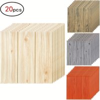 20pcs Thicken 3D Wood Grain Wallpaper Home Decor PE Foam Waterproof Self Adhesive Wall Sticker