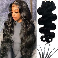 Body Wave Crochet Human Hair 100% Raw Feathered Human Crochet Hair Pre-Separated Invisible Feather Crochet Hair Extension