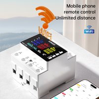 KWS-306 Tuya WIFI Miernik Mocy 3-fazowy 4-przewodowy Szynowy Miernik Energii Napięcia Prądu Zdalne Sterowanie Aplikacją AC 85-290V 80A Woltomierz Amperomierz