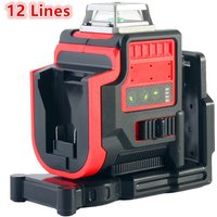 For Milwaukee 18V Battery 12 Lines Laser Level Horizontal & Vertical Green Beams Light Self-Leveling Meter Construction Tools