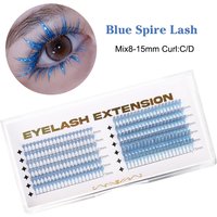 Dual Sided Holographic Manga False Eyelash Extension Easy to graft New Anime Colored Comic Premium Mink Lashes Makeup Cosplay
