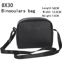 High quality Waterproof 8x30 Binoculars Case for 30mm telescope binocular black Leather bag 160mmX135mm Portable Camera Case Bag