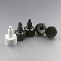 100pcs/lot Wholesale All Black WHite Clear twist top cap or pointed mouth screw cap for bottle 18mm 20mm 24mm 28 410mm