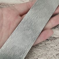 160*30*3mm Damascus Steel Billet Patterned Steel Cutter Embryo Forging Materials Quenched Smoothed for Cutter DIY Material