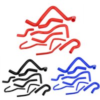9pcs Red Silicone Auto Radiator Hose Kit for Civic D15 D16 SOHC EG/EK 1992‑2000