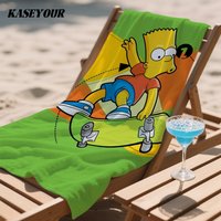 Cartoon character Simpsons Quick Drying Bath Towel Microfiber beach towel light weight swimming camping yoga beach out