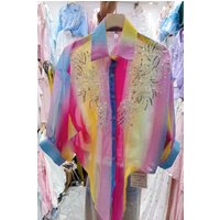 High-end Sparkle Sequines Embroidery Blouses Shirts for Women Cardigans Spring Summer 2026 Sunscreen Top Korean Popular Clothes