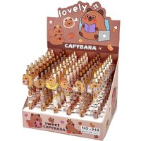 6Pcs/Lot Cartoon Capybara Gel 0.5mm Gel Pen Ink Signature Pen Ballpoint Pen School Office Stationery Kids Gift