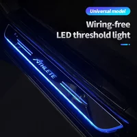 USB Luminous Car Logo Moving LED Welcome Pedal Car Door Sill Pathway Light For Toyota Crown S170 S180 S200 S210 Royal Athlete